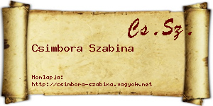 Csimbora Szabina névjegykártya